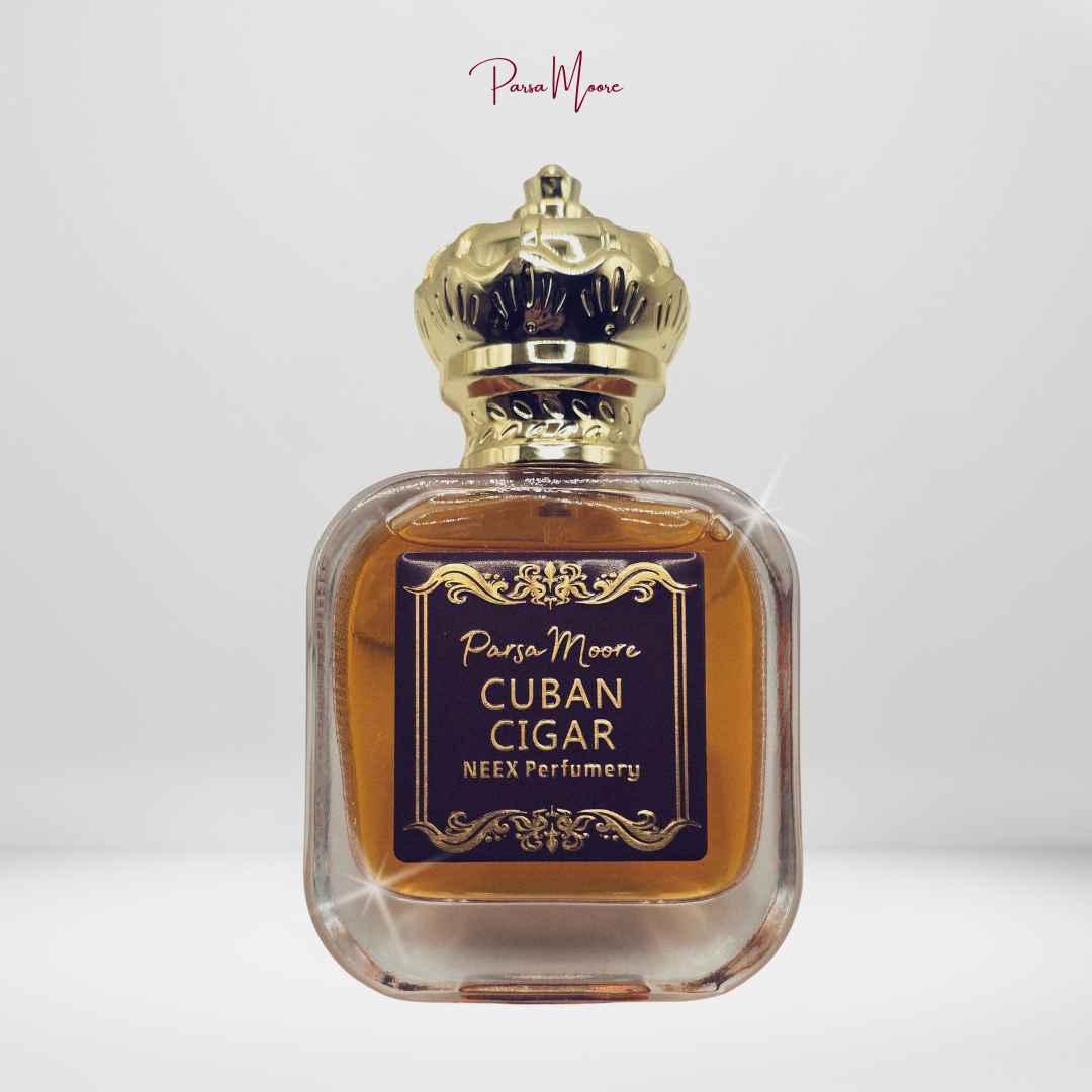 NEEX Cuban Cigar perfume bottle – created by Parsa Moore