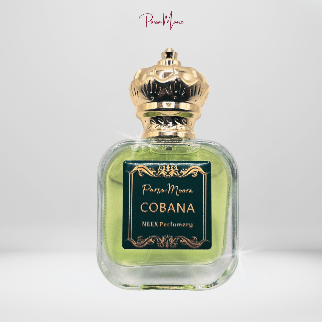 NEEX Cobana perfume bottle – tropical fruit and pistachio fragrance