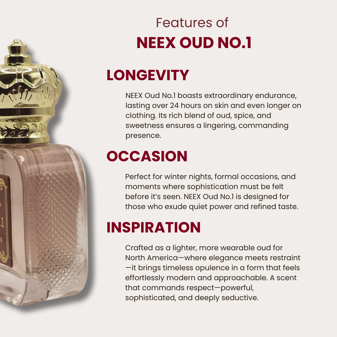 NEEX Oud No.1 Perfume | Created by Parsa Moore | Bold & Refined