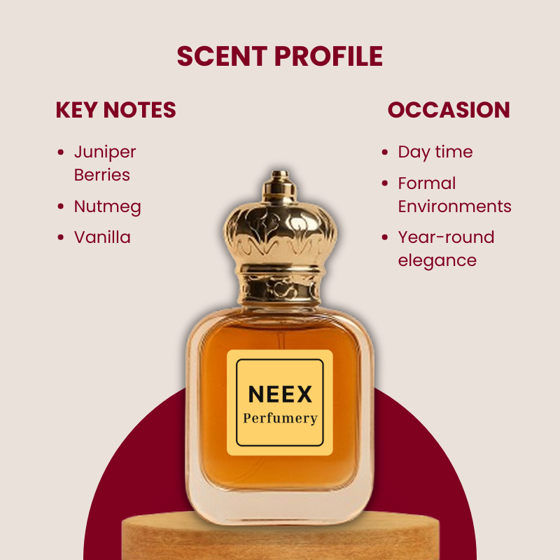 Luxury fragrance with vanilla, juniper berries, nutmeg - long-lasting