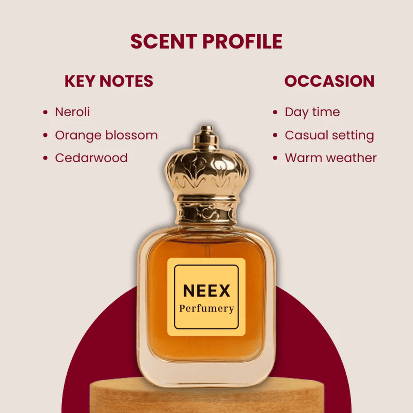 Luxury fragrance with neroli, orange blossom, cedarwood – fresh & romantic