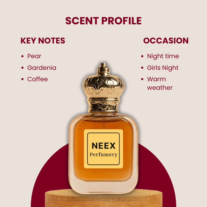 Luxury fragrance with pear, gardenia, coffee – long-lasting