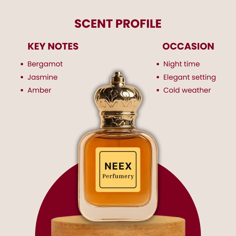 Sophisticated fragrance with bergamot, jasmine, and amber – floral and elegant
