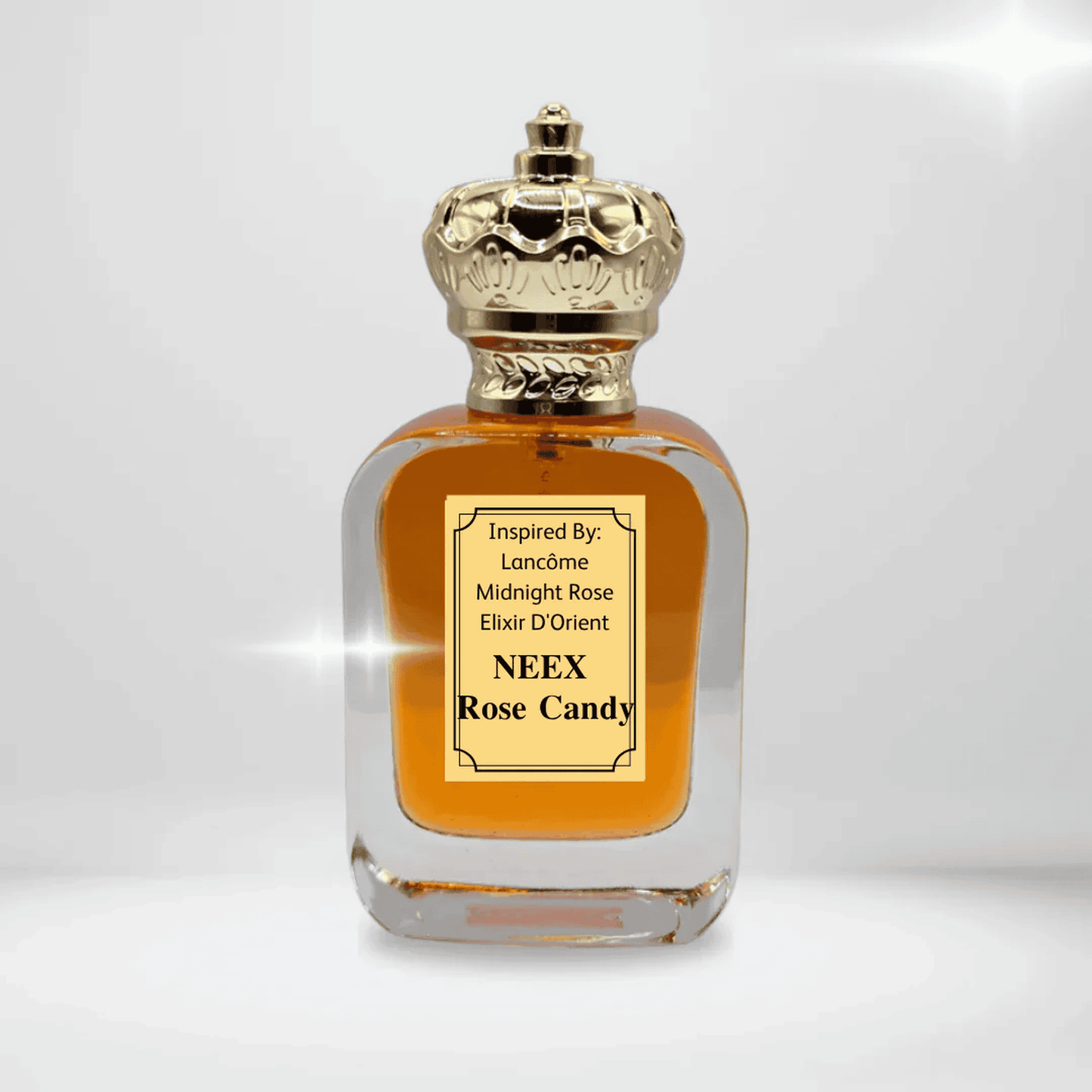 NEEX Rose Candy perfume bottle – inspired by Midnight Rose Elixir D'Orient