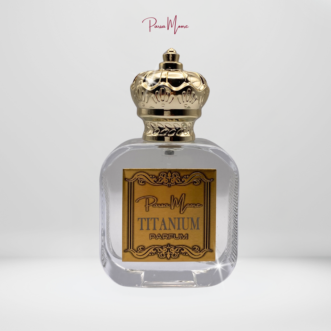 NEEX Titanium perfume bottle – original creation by Parsa Moore