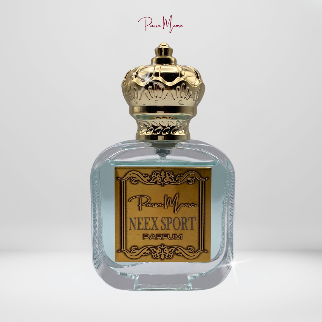 NEEX Sport perfume bottle – original creation by Parsa Moore