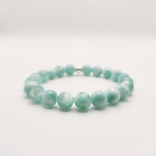 Green Angelite, Angelite bracelet, crystal bracelet, healing bracelet, meditation
