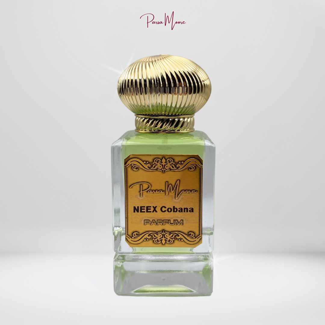 NEEX Cobana perfume bottle – tropical fruit and pistachio fragrance