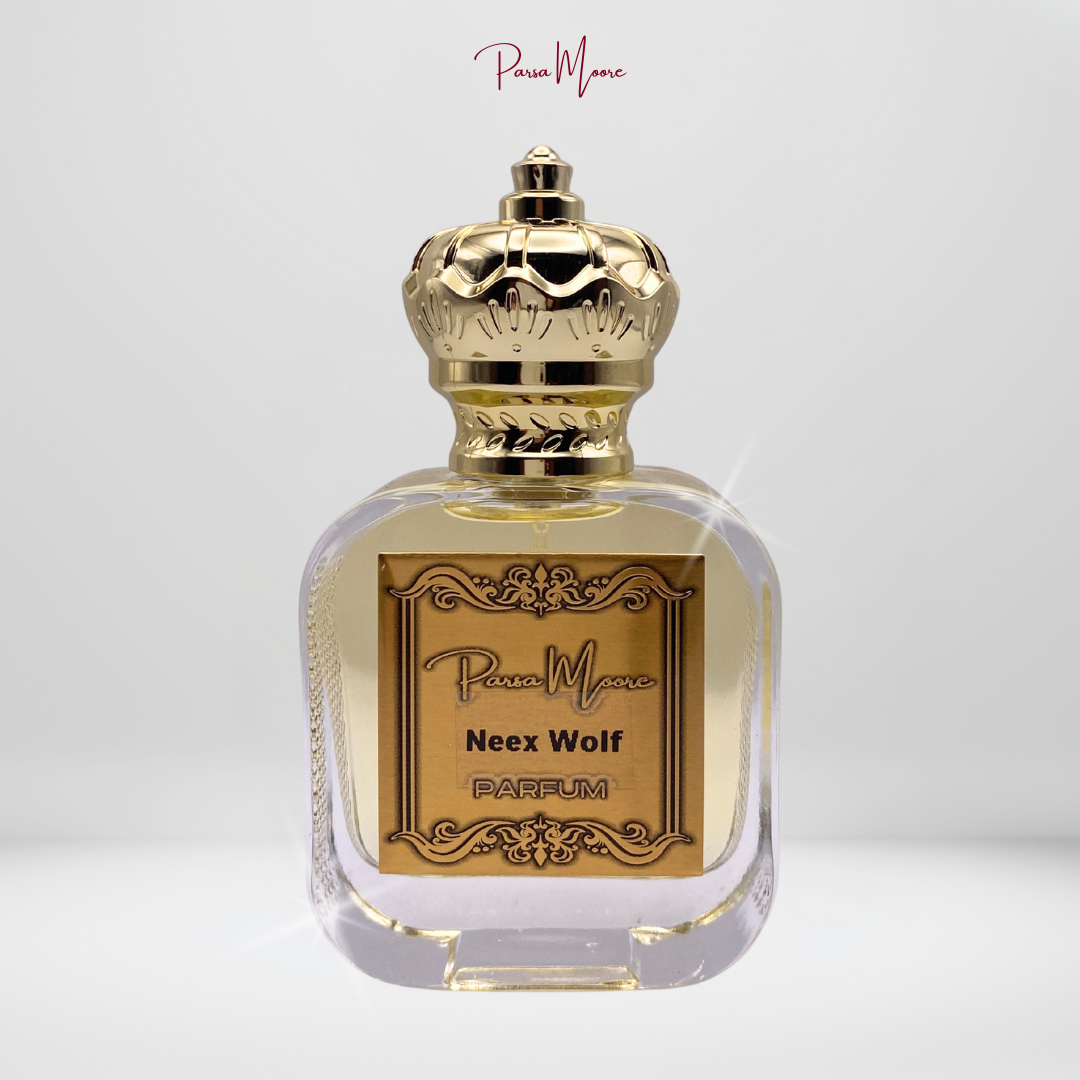 NEEX Wolf perfume bottle – bold oud and leather fragrance