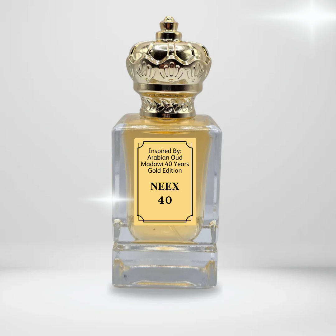 NEEX 40 perfume bottle – inspired by Madawi Gold Edition