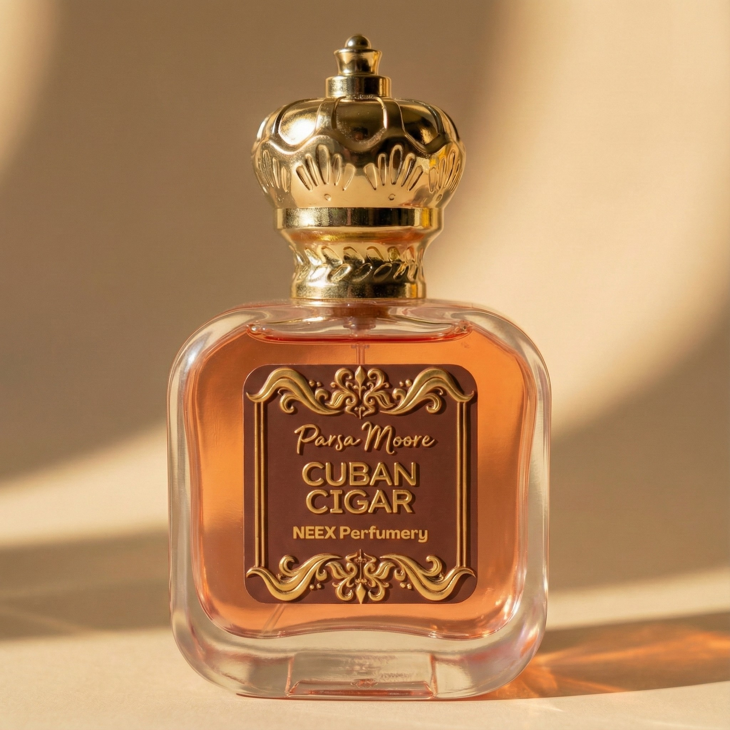 NEEX Cuban Cigar perfume bottle – created by Parsa Moore