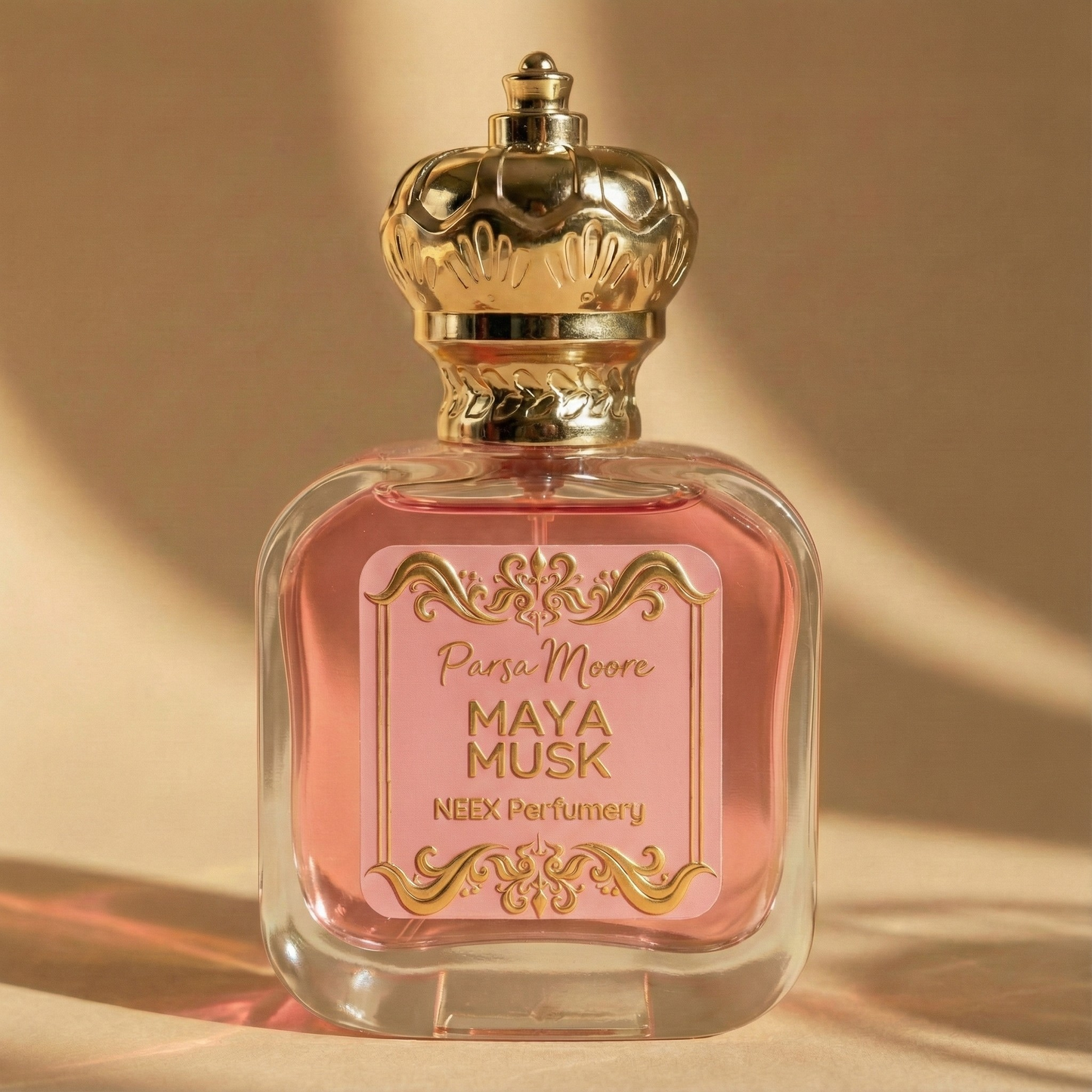 NEEX Maya Musk perfume bottle – created by Parsa Moore