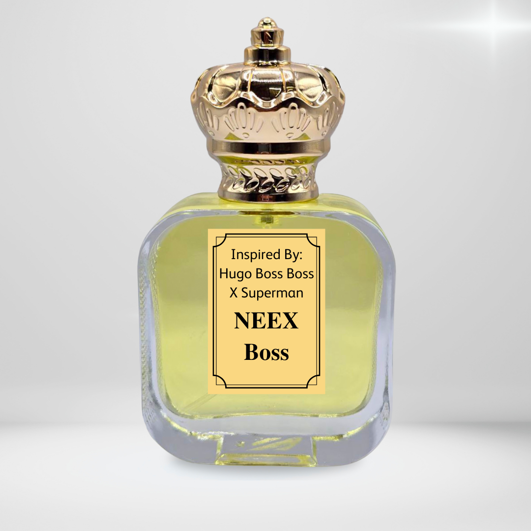 Experience NEEX Boss, inspired by Boss X Superman, with notes of apple, cinnamon, and sandalwood. A confident and versatile fragrance perfect for all seasons.