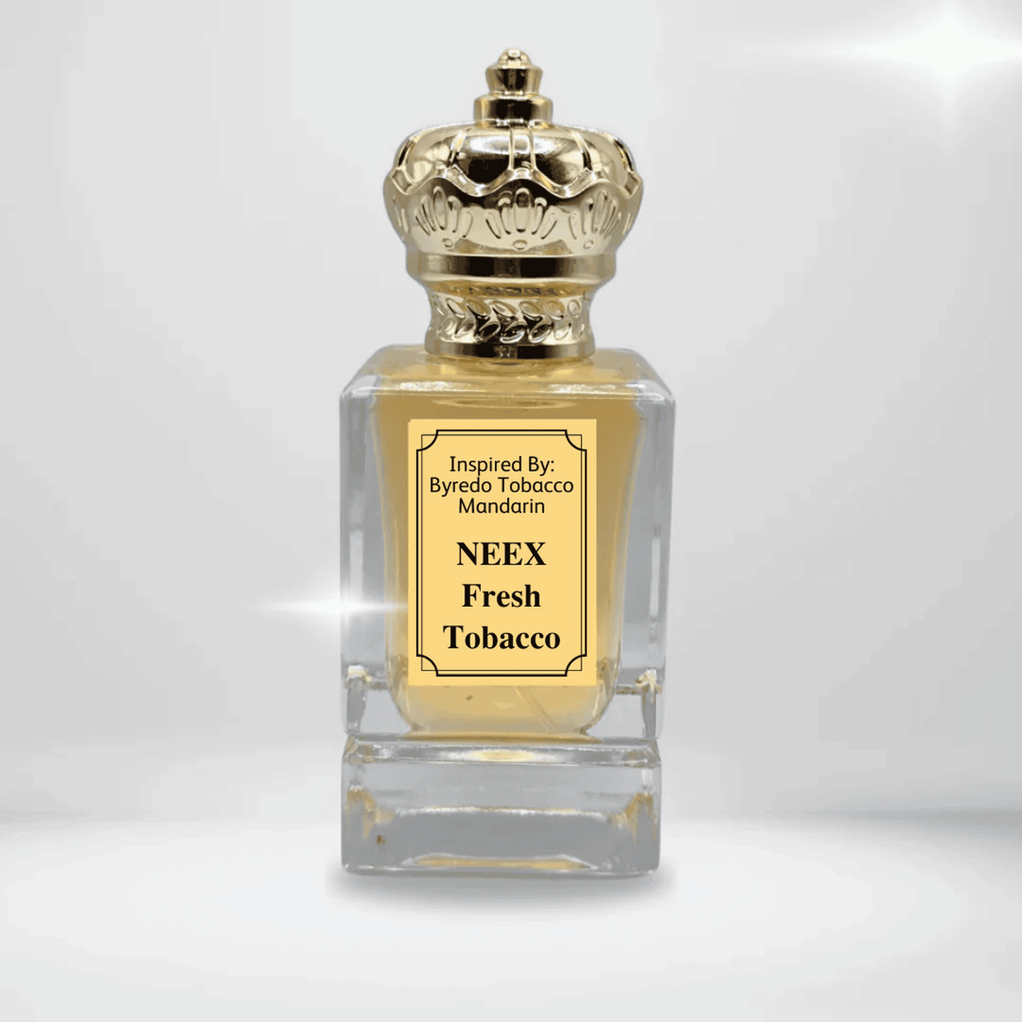 NEEX Fresh Tobacco – Inspired by Byredo Tobacco Mandarin. A rich, spicy blend with mandarin, leather, and tobacco. Bold and luxurious.