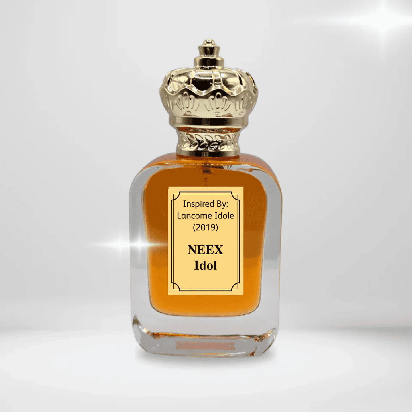 Experience NEEX Idol, inspired by Idole, with notes of pear, rose, and vanilla. A clean and radiant fragrance perfect for spring and summer.