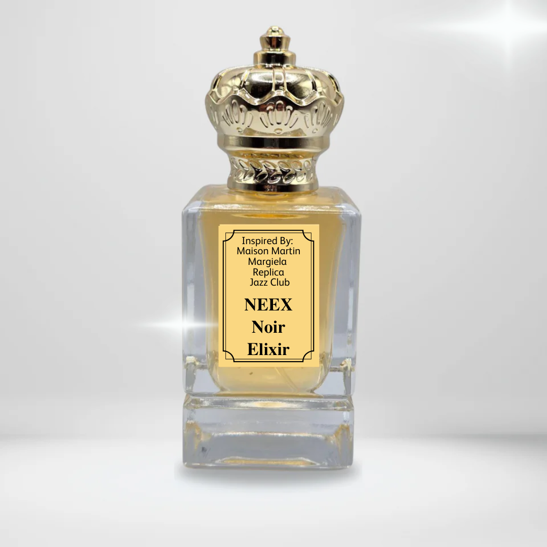NEEX Noir Elixir perfume bottle – inspired by Maison Martin Margiela Replica Jazz Club 