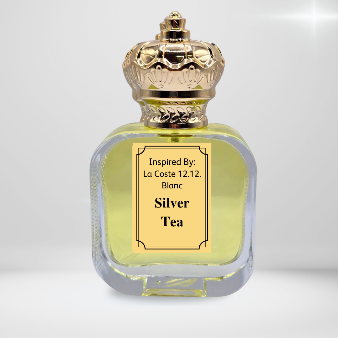 Experience Silver Tea, inspired by Lacoste L.12.12 Blanc, with notes of grapefruit, rosemary, and cedar. A crisp, clean fragrance for the active man.
