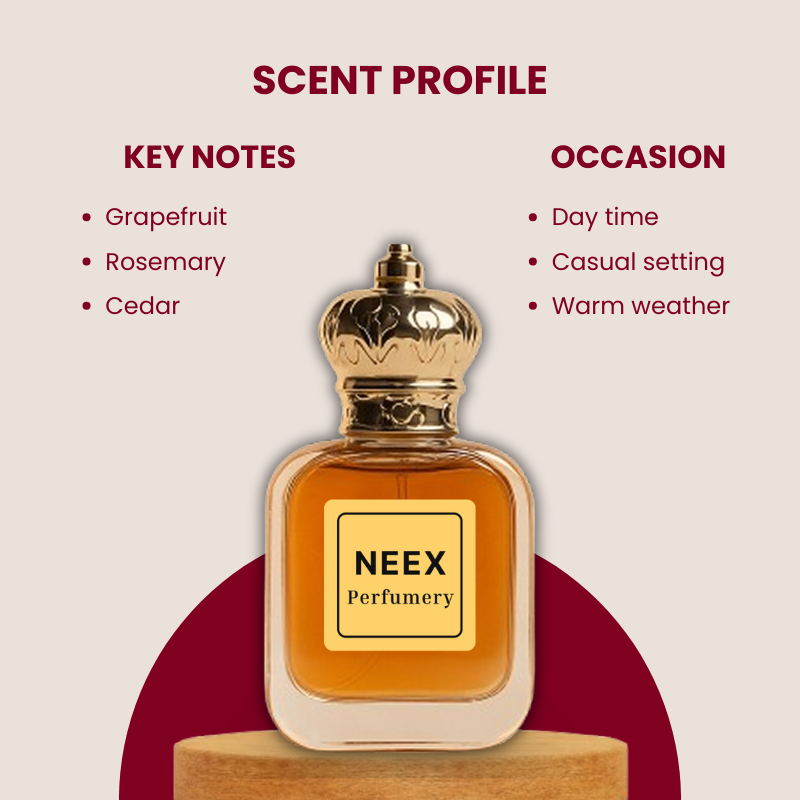 Fresh citrus fragrance with grapefruit, rosemary, and cedar – clean & sporty.