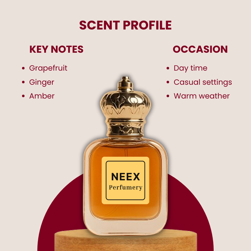 Luxury fragrance with grapefruit, ginger, amber – fresh & long-lasting