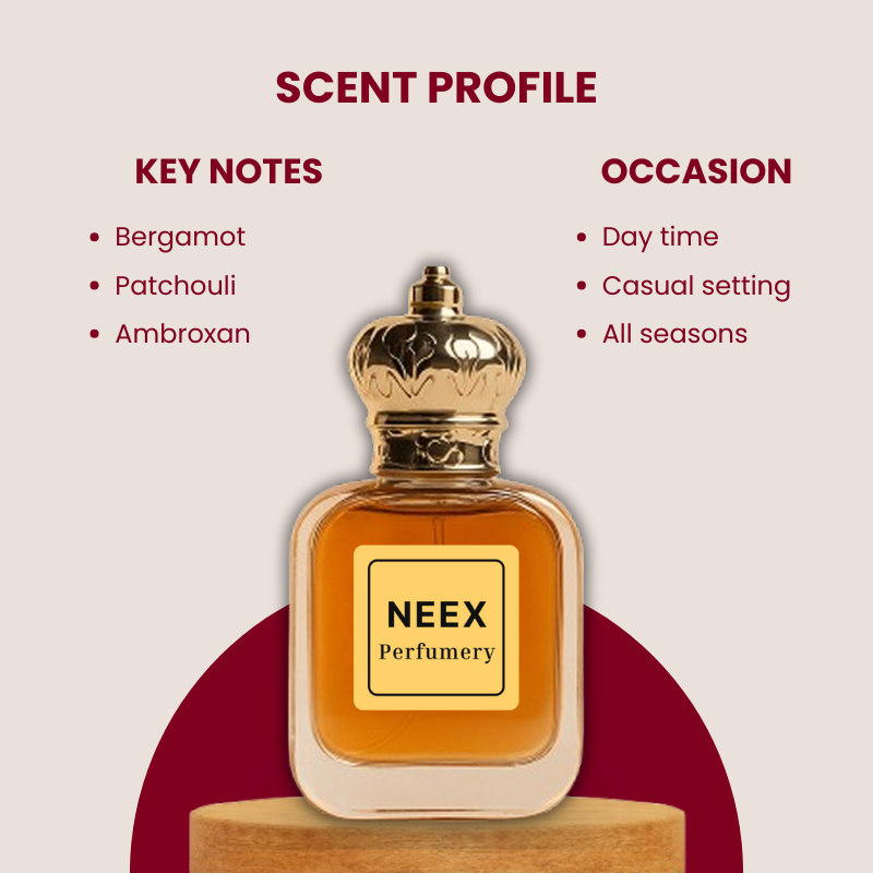 Fresh fragrance with bergamot, patchouli, ambroxan – bold & confident