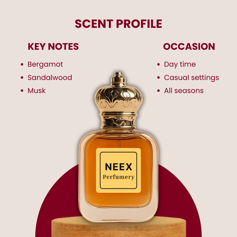 Luxury fragrance with bergamot, sandalwood, and musk – clean and long-lasting