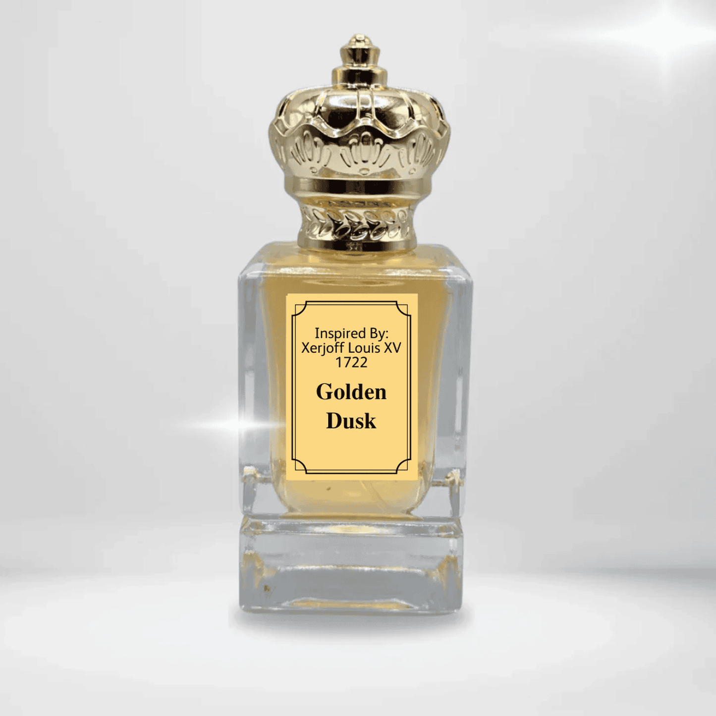 NEEX Golden Dusk perfume bottle – inspired by Louis XV 1722