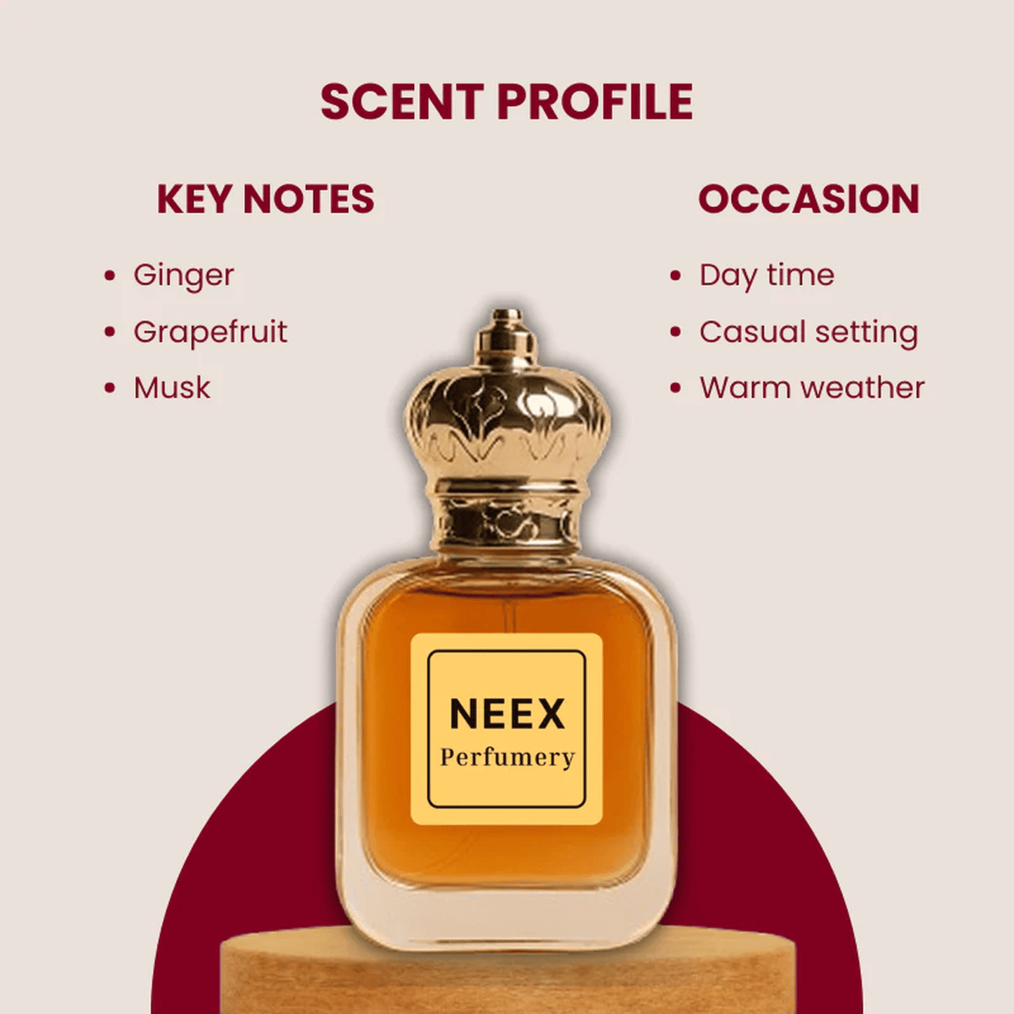 Grapefruit, ginger, and musk – bright & vibrant fragrance