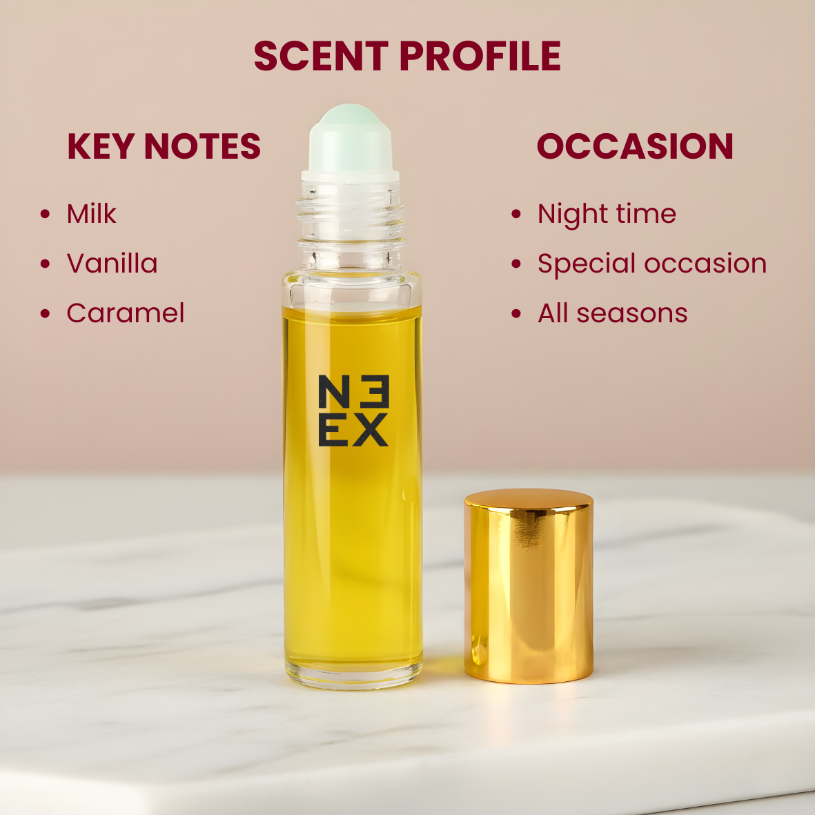 Caramel, vanilla, milk – sensual & elegant