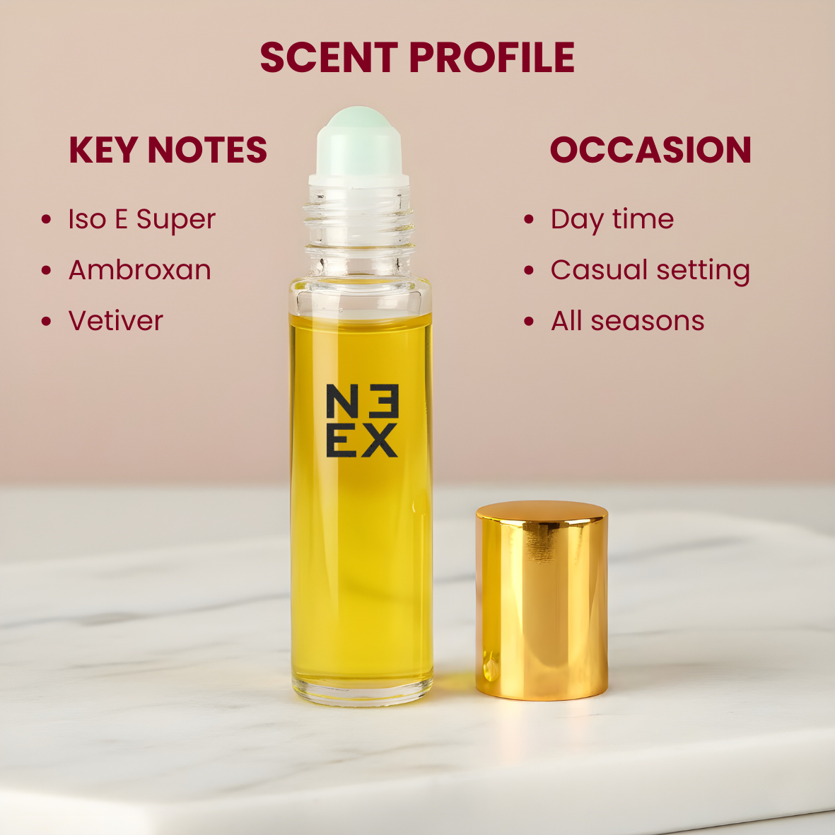 Ambroxan, citrus, musk – fresh & elegant