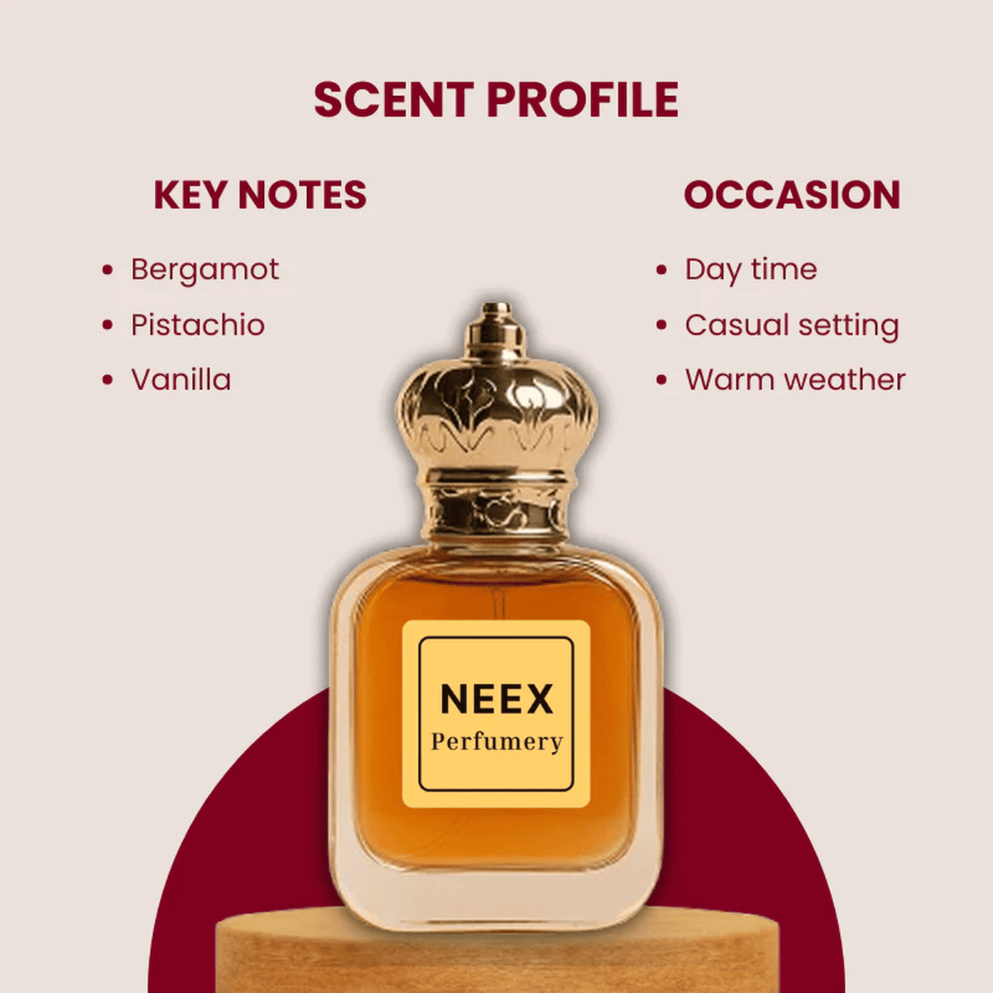 Luxury fragrance with bergamot, pistachio, vanilla – fresh & creamy