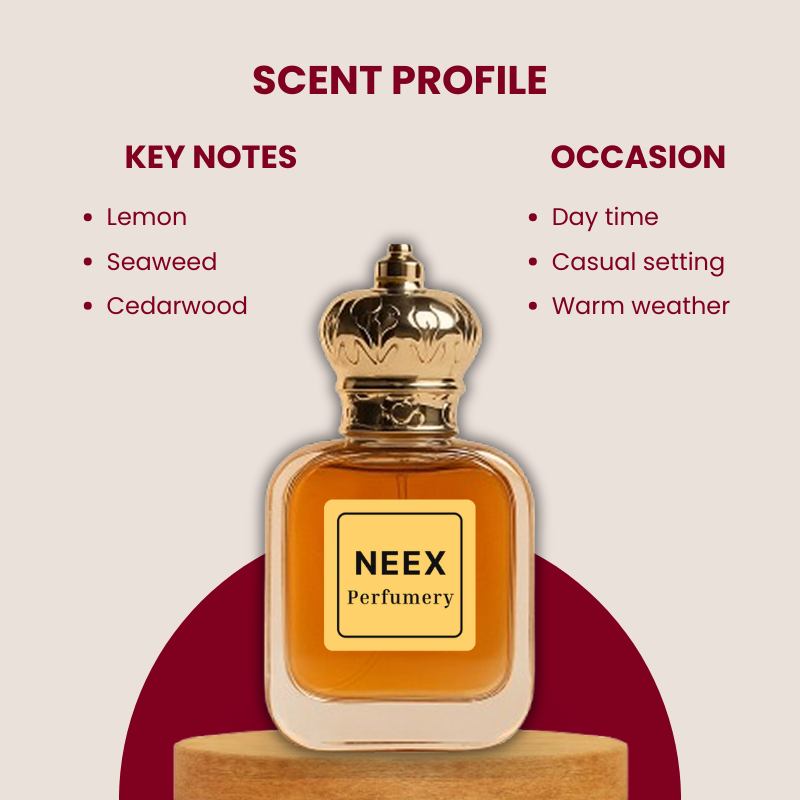 Luxury fragrance with lemon, seaweed, cedarwood – fresh & elegant