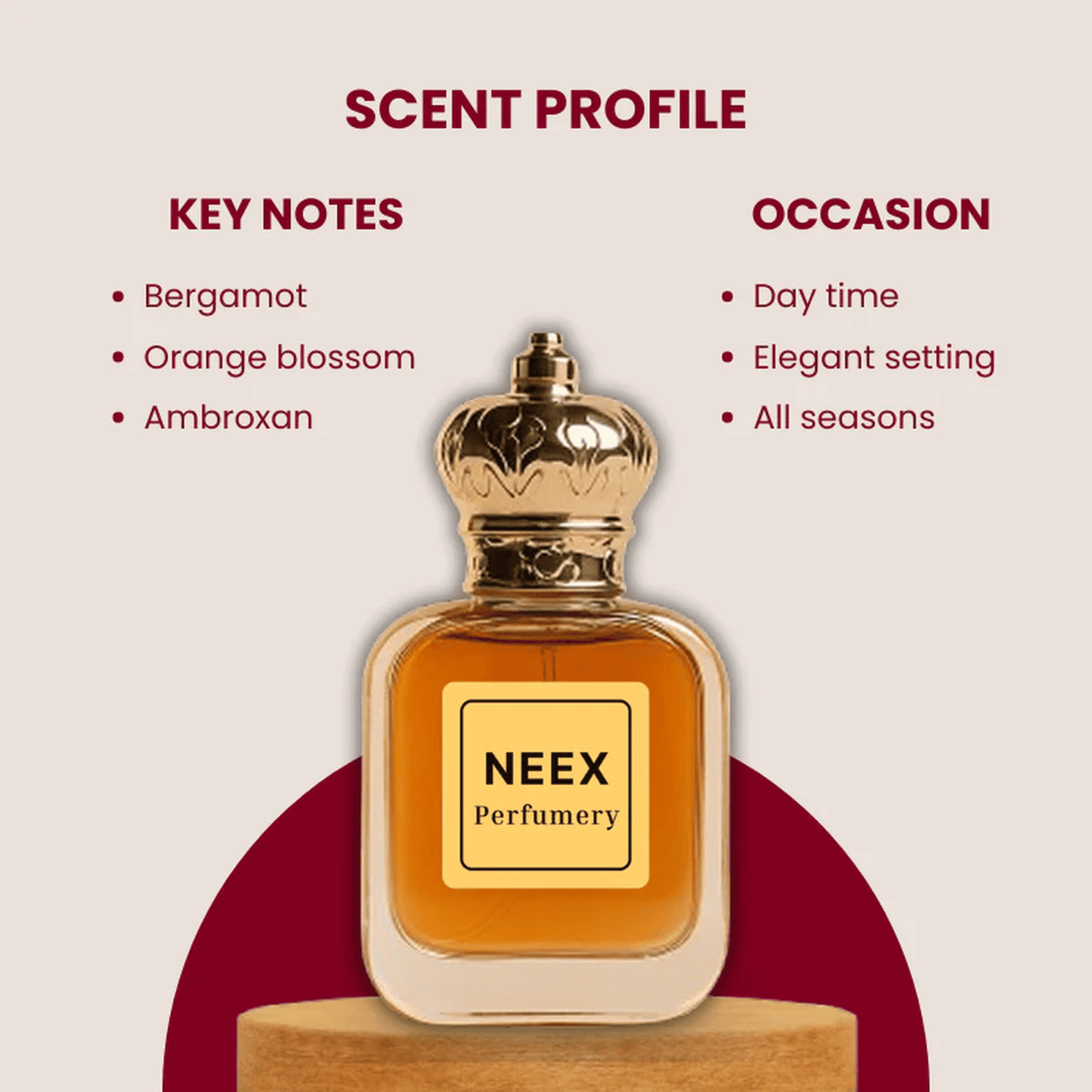 Bergamot, orange blossom, ambroxan – clean & refined fragrance